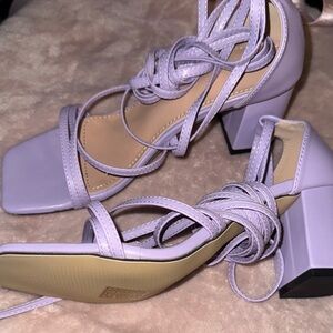 Lavender Lace Up Heels